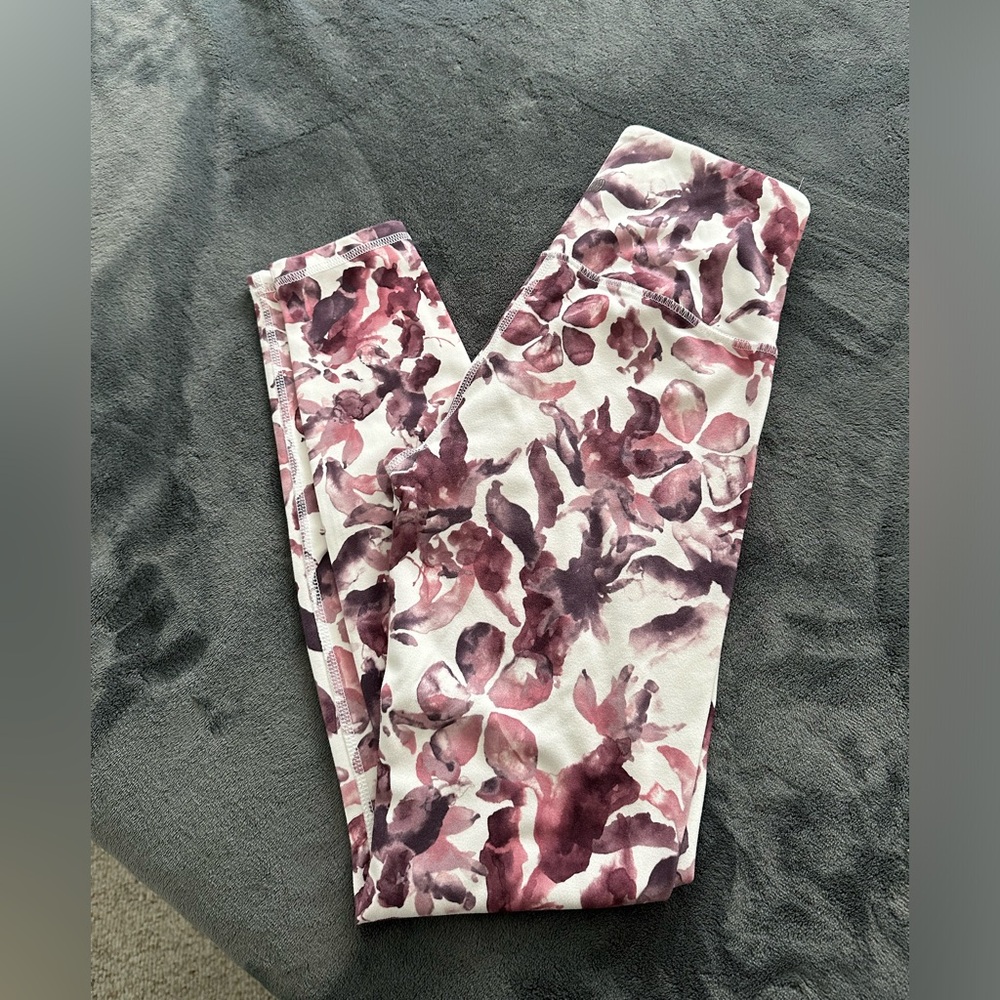 Purple Floral Active Leggings